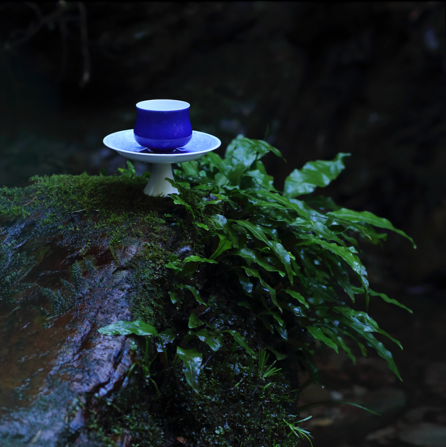 Narcissus Tea Cup — Stillwater Blue
